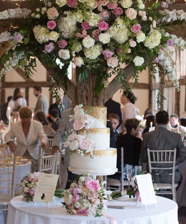 Romantic bridal bouquet with garden roses